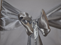 Silver Satin Sash